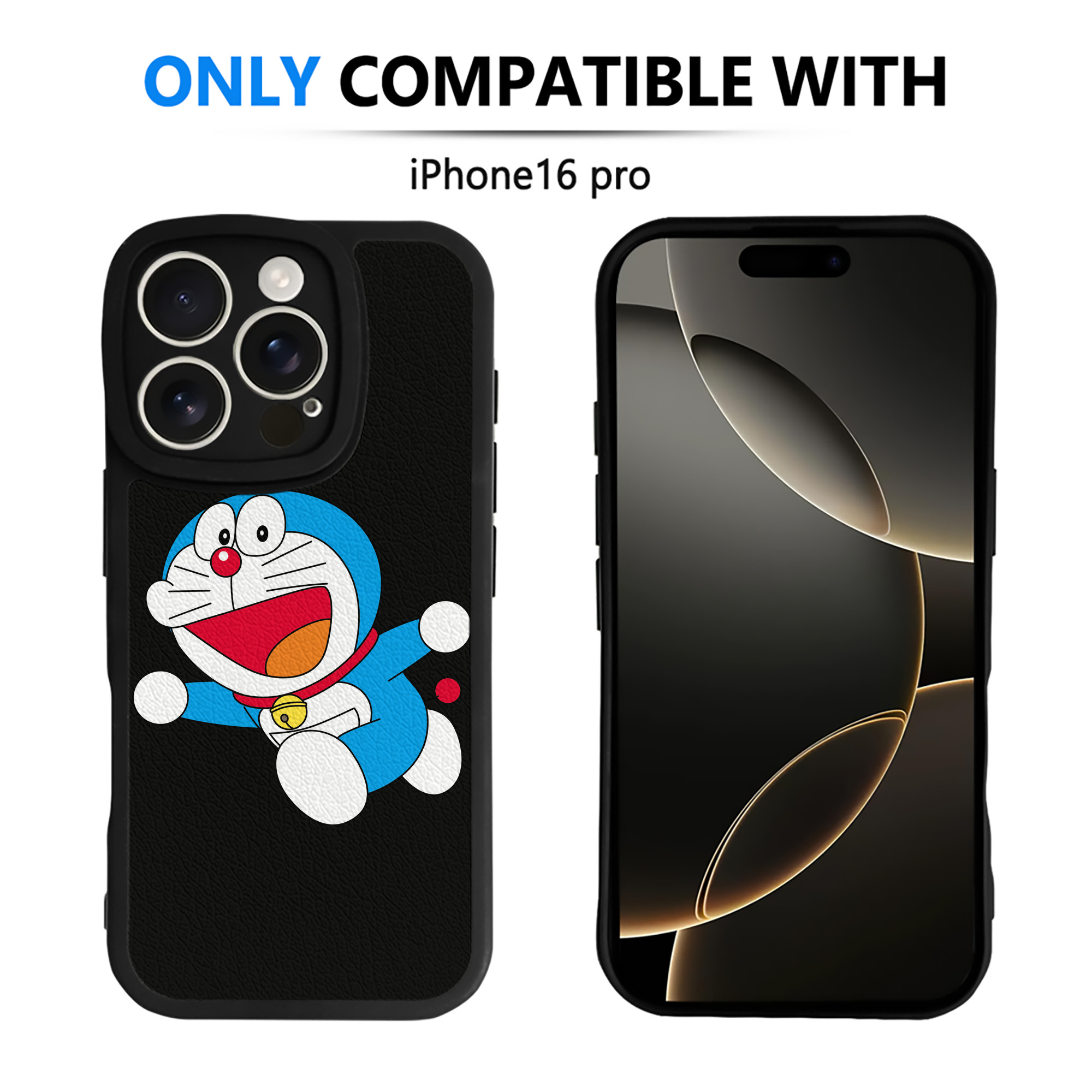 （画像用） ドラえもん Doraemon 【iPhone 16シリーズ対応】シリコンスマホケース（レザー調） 材質：シリコン